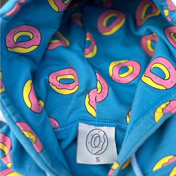 Odd Future OFWGKTA Men’s Blue All Over Doughnut Print Hoodie - Picture 7 of 9